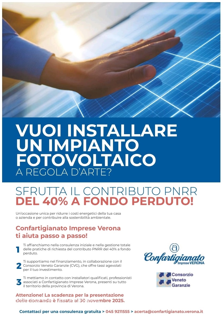 Contributo PNRR del 40% su impianti fotovoltaici